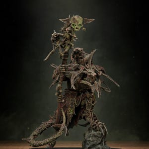 Rotfangkönig | Station Forge 16k Resinminiaturen | 28 mm/32 mm Tabletop-Wargaming | Unbemalt Bild 1