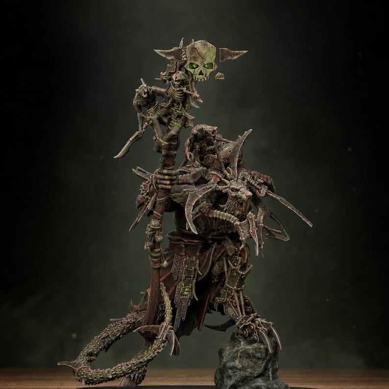 Rotfangkönig | Station Forge 16k Resinminiaturen | 28 mm/32 mm Tabletop-Wargaming | Unbemalt Bild 1