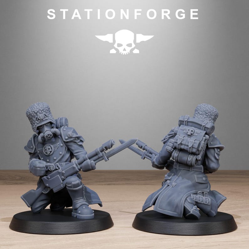GRIM GUARD ROYALS | Station Forge 16k Resin Miniatures | 28mm 32mm Tabletop Wargaming | Unpainted image 10