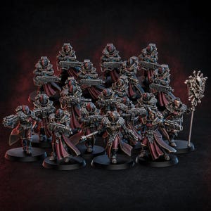 White Fangs Hunters Squad x20 | 16k Resin Miniatures | 28mm 32mm Tabletop Wargaming | Unpainted image 1