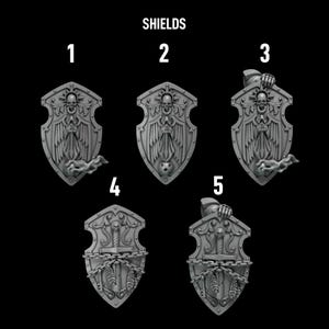 Eternal Pilgrims - Termi pack - Shields - 16k Resin - GreyTide Studio - Holy Warriors / Bitz / Tabletop / Wargaming / Grimdark bild 2