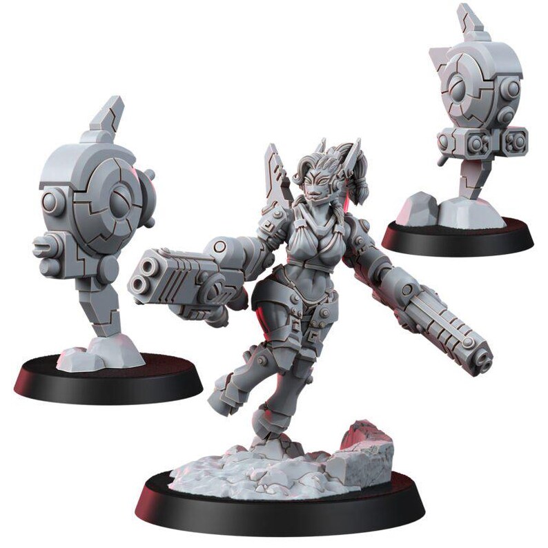 Coalition Shadowmoon Comander | 16k Resin Miniatures | 28mm 32mm Tabletop Wargaming | Unpainted image 3