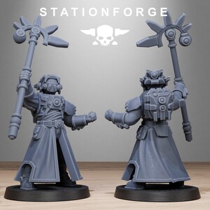 Tarion Priests | Station Forge 16k Resin Miniatures | 28mm 32mm Tabletop Wargaming | Unpainted image 4