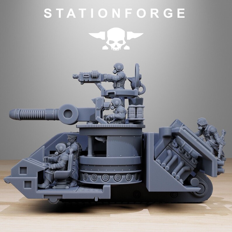 Grimguard Battle Tank 2 | Station Forge 16k Resin Miniatures | 28mm 32mm Tabletop Wargaming | Unpainted image 3