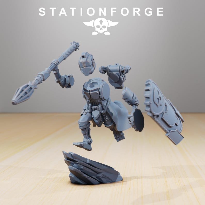 Scavenger Legio | Station Forge 16k Resin Miniatures | 28mm 32mm Tabletop Wargaming | Unpainted image 6