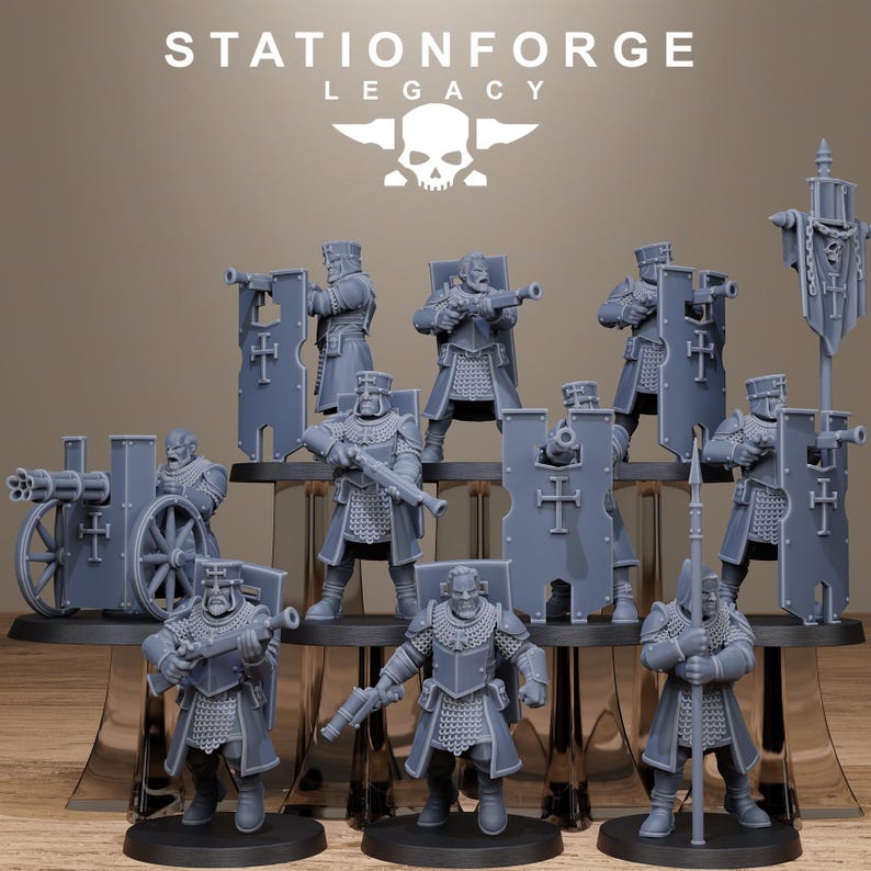 Legacy Thorncrest Blasmen | Station Forge 16k Resin Miniatures | 28mm 32mm Tabletop Wargaming | Unpainted image 2