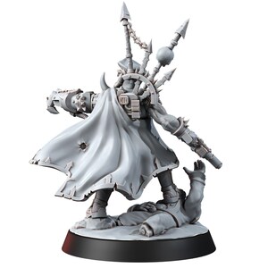 Chaos Renegades Of Pain General | 16k Resin Miniatures | 28mm 32mm Tabletop Wargaming | Unpainted image 3