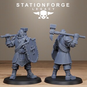 Legacy Thorncrest-Kriegerschar | Station Forge 16k Resinminiaturen | 28 mm/32 mm Tabletop-Wargaming | Unbemalt Bild 8