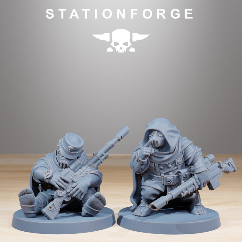 GrimGuardSkulldarts | Station Forge 16k Resin Miniatures | 28mm 32mm Tabletop Wargaming | Unpainted image 3
