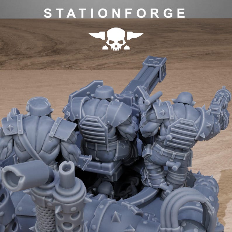 Orks Orkaz Mini Tank | Station Forge 16k Resin Miniatures | 28mm 32mm Tabletop Wargaming | Unpainted image 8