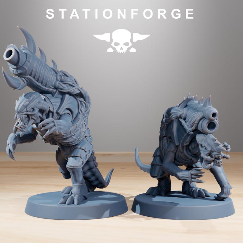 Xenariden-Mörser | Station Forge 16k Resin-Miniaturen | 28 mm/32 mm Tabletop-Wargaming | Unbemalt Bild 5