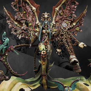Morticia, die morbide Königin | 16k Resin-Miniaturen | 28 mm/32 mm Tabletop-Wargaming | Unbemalt Bild 10