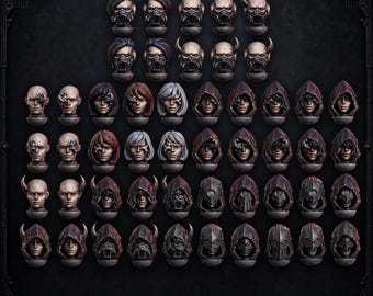 Unholy Space Coven Heads – 50pc 16K Resin Conversion Bits (Sisterhood Wargaming)