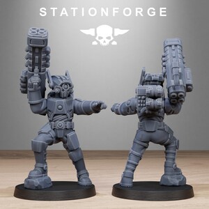 Tarion Schwere Infanterie | Station Forge 16k Resin-Miniaturen | 28 mm/32 mm Tabletop-Wargaming | Unbemalt Bild 5