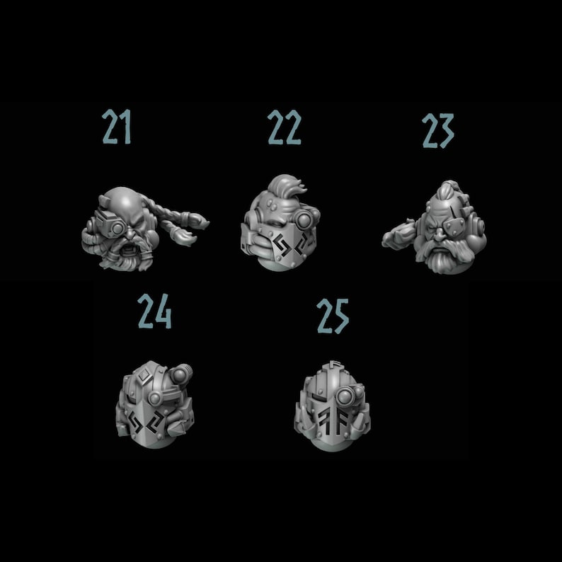 Primal Hounds - Heads #5 - 16k Resin - GreyTide Studio - Wolves / Space Warriors / Bitz / Tabletop / Wargaming / Grimdark image 2