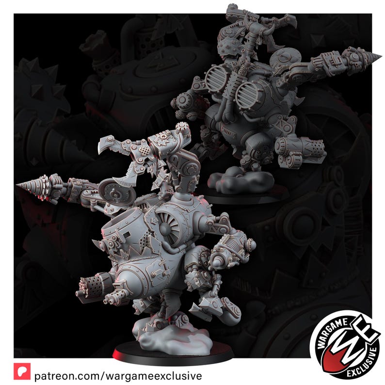 Dreadnought a Jato Ork | Miniaturas de Resina 16k | 28 mm 32 mm para Jogos de Mesa | Sem Pintura imagem 4