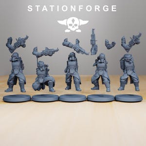 Grimguard Tinkers | Station Forge 16k Resin Miniatures | 28mm 32mm Tabletop Wargaming | Unpainted image 3