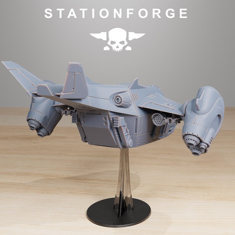 Vaskar Dropship | Station Forge 16k Resin Miniatures | 28mm 32mm Tabletop Wargaming | Unpainted image 4