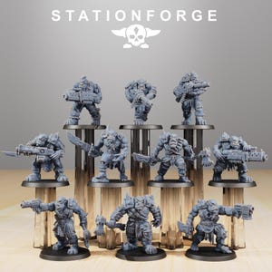 Orks Orkaz Strappaz | Station Forge 16k Resin Miniatures | 28mm 32mm Tabletop Wargaming | Unpainted image 2