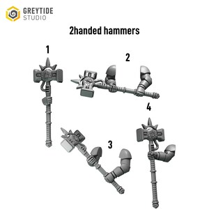 Señores Carmesíes - Martillos a dos manos - Resina 16k - GreyTide Studio - Sangre / Guerreros Espaciales / Piezas / Juegos de Mesa / Wargaming / Grimdark imagen 3