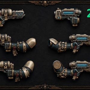 Ewige Pilger – Waffen – 16k Resin – GreyTide Studio – Heilige Krieger / Weltraumkrieger / Einzelteile / Tabletop / Wargaming / Düstere Dunkelheit Bild 1