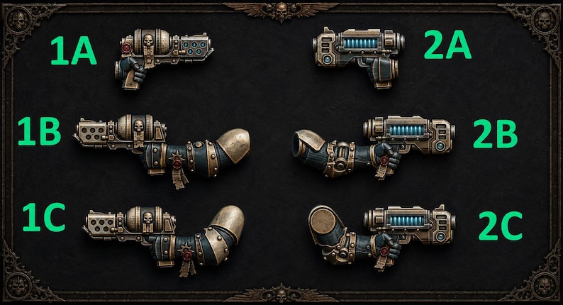Ewige Pilger – Waffen – 16k Resin – GreyTide Studio – Heilige Krieger / Weltraumkrieger / Einzelteile / Tabletop / Wargaming / Düstere Dunkelheit Bild 1