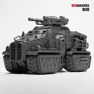Heavy Armored Assault Vehicle | 16k Resin Miniatures | 28mm 32mm Tabletop Wargaming | Unpainted image 2