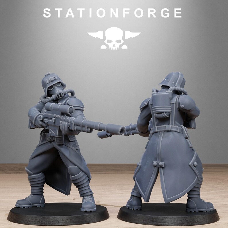 Sœurs d'Acier Grimguard | Figurines en résine Station Forge 16k | 28 mm et 32 mm | Jeux de figurines | Non peintes image 7