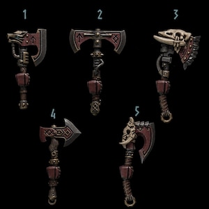 Primal Hounds - Axes - 16k Resin - GreyTide Studio - Wolves / Space Warriors / Bitz / Tabletop / Wargaming / Grimdark zdjęcie 1