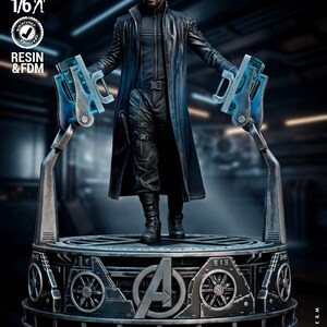 Nick Fury Fan Art Figure | S.H.I.E.L.D. Director Statue | 14K Resin | 75–80mm · 1/12 · 1/9 · 1/6
