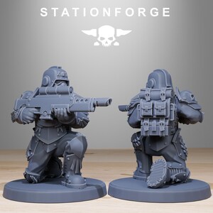 Grimguard Elites | Station Forge 16k Resin Miniatures | 28mm 32mm Tabletop Wargaming | Unpainted image 4