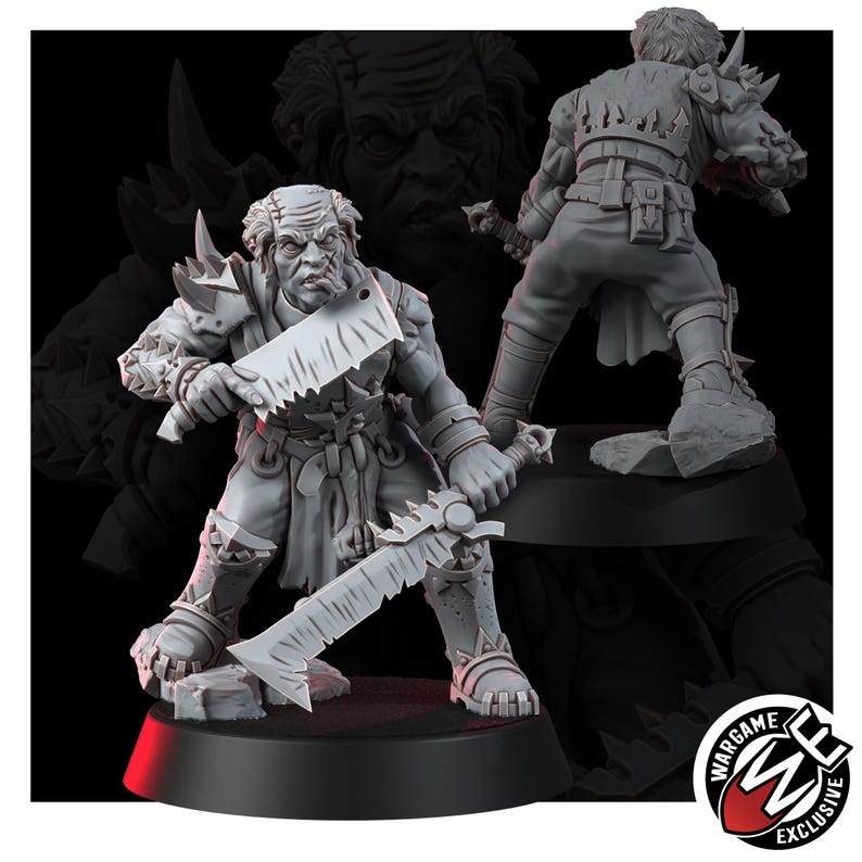 Chaos Renegades Of Pain Killer Team | 16k Resin Miniatures | 28 mm 32 mm Tabletop Wargaming | Ongeverfd afbeelding 5