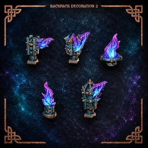 Guardianes del Yunque - Decoración de Mochila 2 - Resina 16k - GreyTide Studio - Dragones / Guerreros Espaciales / Piezas / Juegos de Mesa / Juegos de Guerra / Grimdark imagen 1