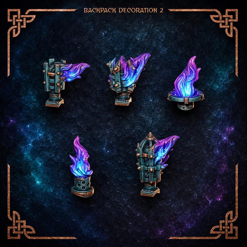Guardianes del Yunque - Decoración de Mochila 2 - Resina 16k - GreyTide Studio - Dragones / Guerreros Espaciales / Piezas / Juegos de Mesa / Juegos de Guerra / Grimdark imagen 1