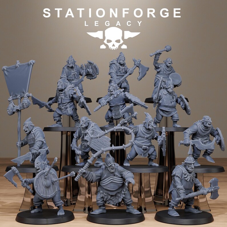 Legacy Chaosvale Hobgoblins | Station Forge 16k Resin Miniatures | 28mm 32mm Tabletop Wargaming | Unpainted image 2
