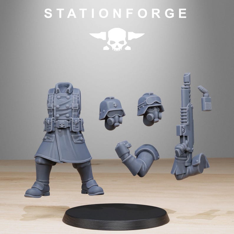 Militants | Station Forge 16k Resin Miniatures | 28mm 32mm Tabletop Wargaming | Unpainted image 7