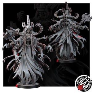 Necrocyborg Void Illusionist | 16k Resin Miniatures | 28 mm 32 mm Tabletop Wargaming | Ongeverfd afbeelding 3