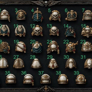 Eternal Pilgrims - Stora axelvaddar - 16k Resin - GreyTide Studio - Holy Warriors / Space Warriors / Bitz / Tabletop / Wargaming / Grimdark