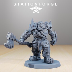 Orks Orkaz Strappaz | Station Forge 16k Resin Miniatures | 28mm 32mm Tabletop Wargaming | Unpainted image 3
