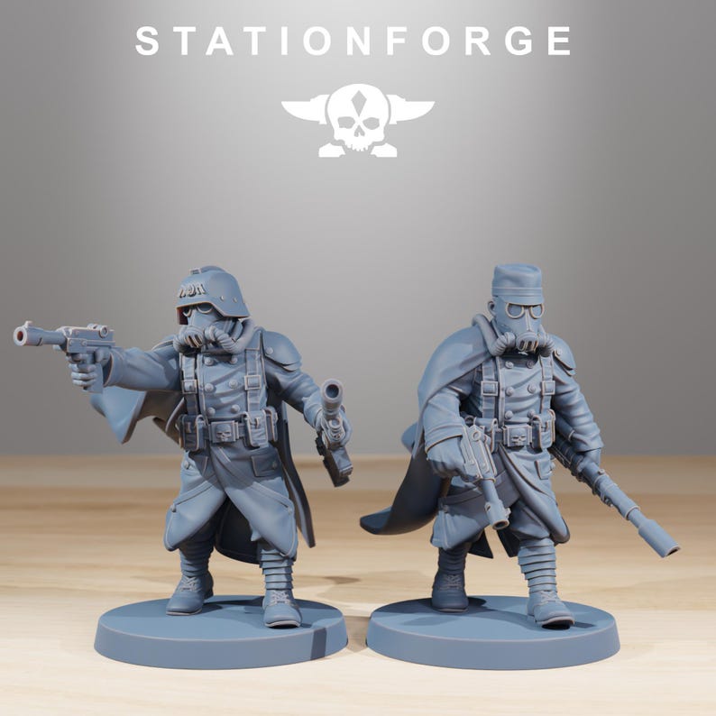 Grimguard Marksmen | Station Forge 16k Resin Miniatures | 28mm 32mm Tabletop Wargaming | Unpainted image 3