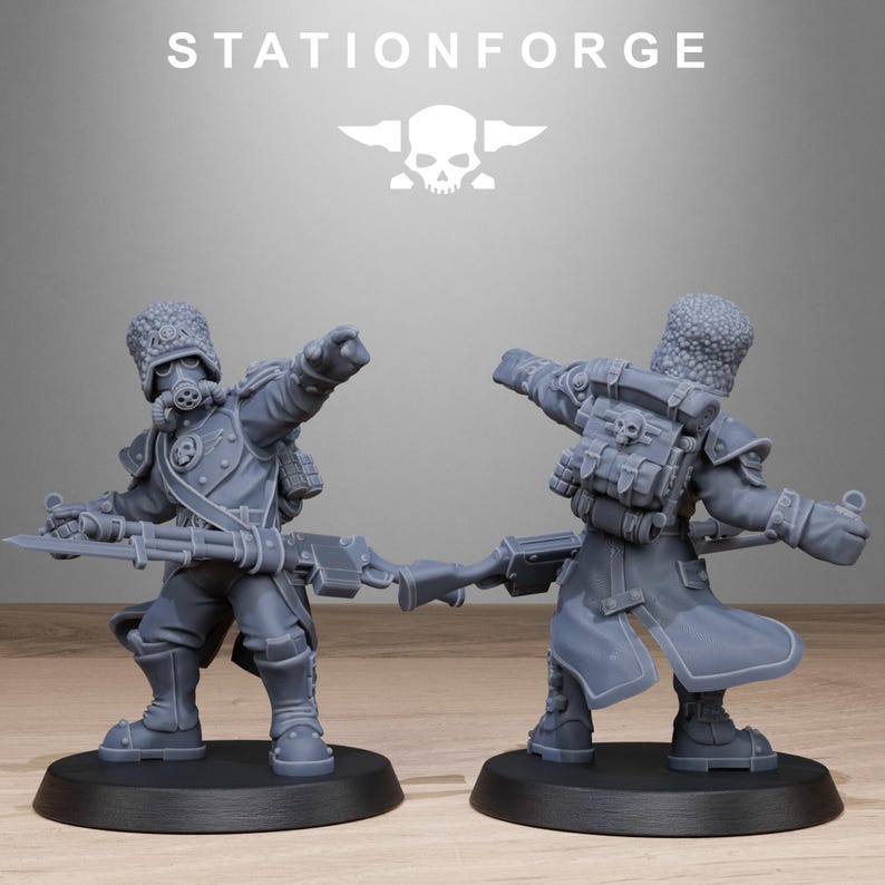 GRIM GUARD ROYALS | Station Forge 16k Resin Miniatures | 28mm 32mm Tabletop Wargaming | Unpainted image 5
