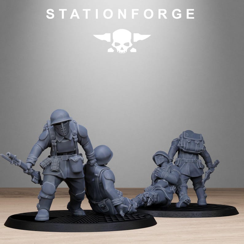 Freeguard Fallen | Station Forge 16k Resin Miniatures | 28mm 32mm Tabletop Wargaming | Unpainted image 10