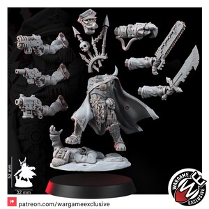 Chaos Renegades Of Pain General | 16k Resin Miniatures | 28mm 32mm Tabletop Wargaming | Unpainted image 5