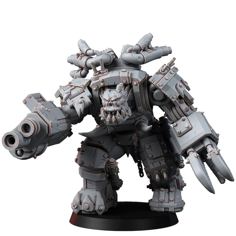 Ork Mega Armoured Bulorks | 16k Resin Miniatures | 28mm 32mm Tabletop Wargaming | Unpainted image 6