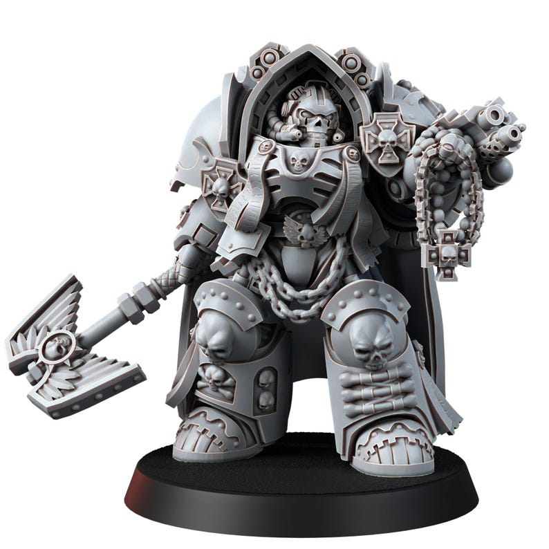 Predicador Exolothreftis de los Caballeros Espaciales / Miniaturas de resina 16k / 28 mm 32 mm para juegos de mesa / Sin pintar imagen 2