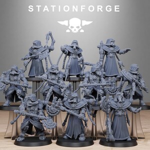 Grimguard Tech Engineers | Station Forge 16k Resin Miniatures | 28mm 32mm Tabletop Wargaming | Unpainted image 2