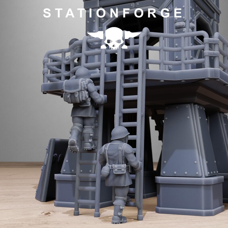 Freeguard Tower Guard | Station Forge 16k Resin Miniatures | 28 mm 32 mm Tabletop Wargaming | Niepomalowane zdjęcie 5