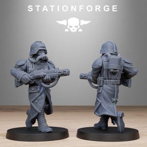 GrimGuard Shovel Trenches | Station Forge 16k Resin Miniatyrer | 28 mm 32 mm Bordsskiva Krigsspel | Omålad bild 9