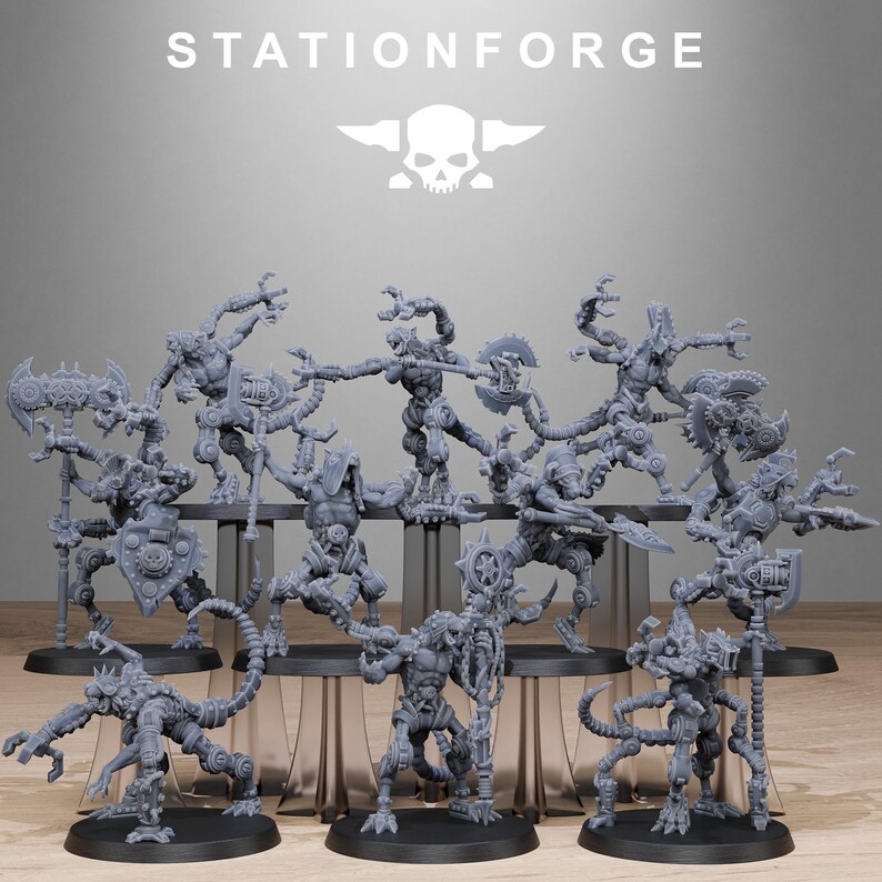 Raticus Technoclaw | Station Forge 16k Resin Miniatures | 28mm 32mm Tabletop Wargaming | Unpainted image 2