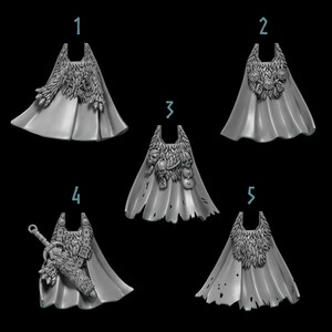 Primal Hounds - Cloaks - 16k Resin - GreyTide Studio - Wolves / Space Warriors / Bitz / Tabletop / Wargaming / Grimdark image 2